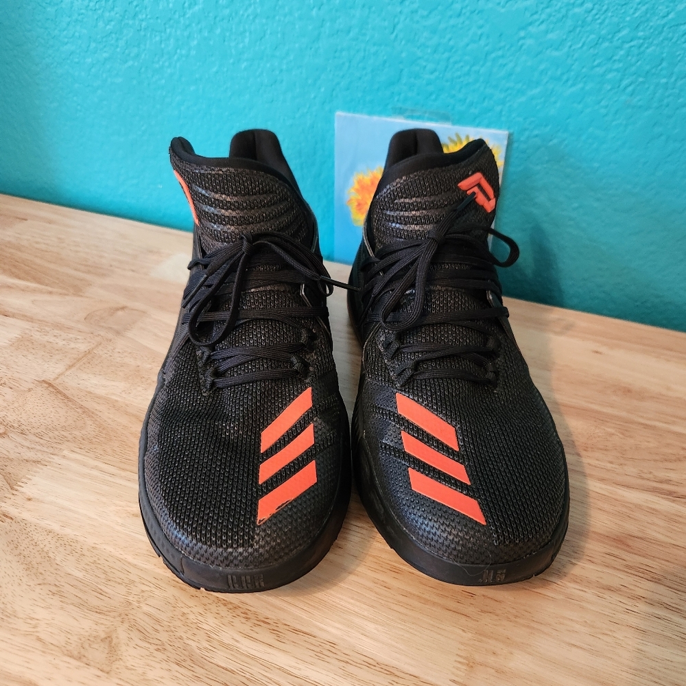 Adidas Dame 3 Damian Lillard Men's Basketball Shoes Black/Orange/White, 13.5‎